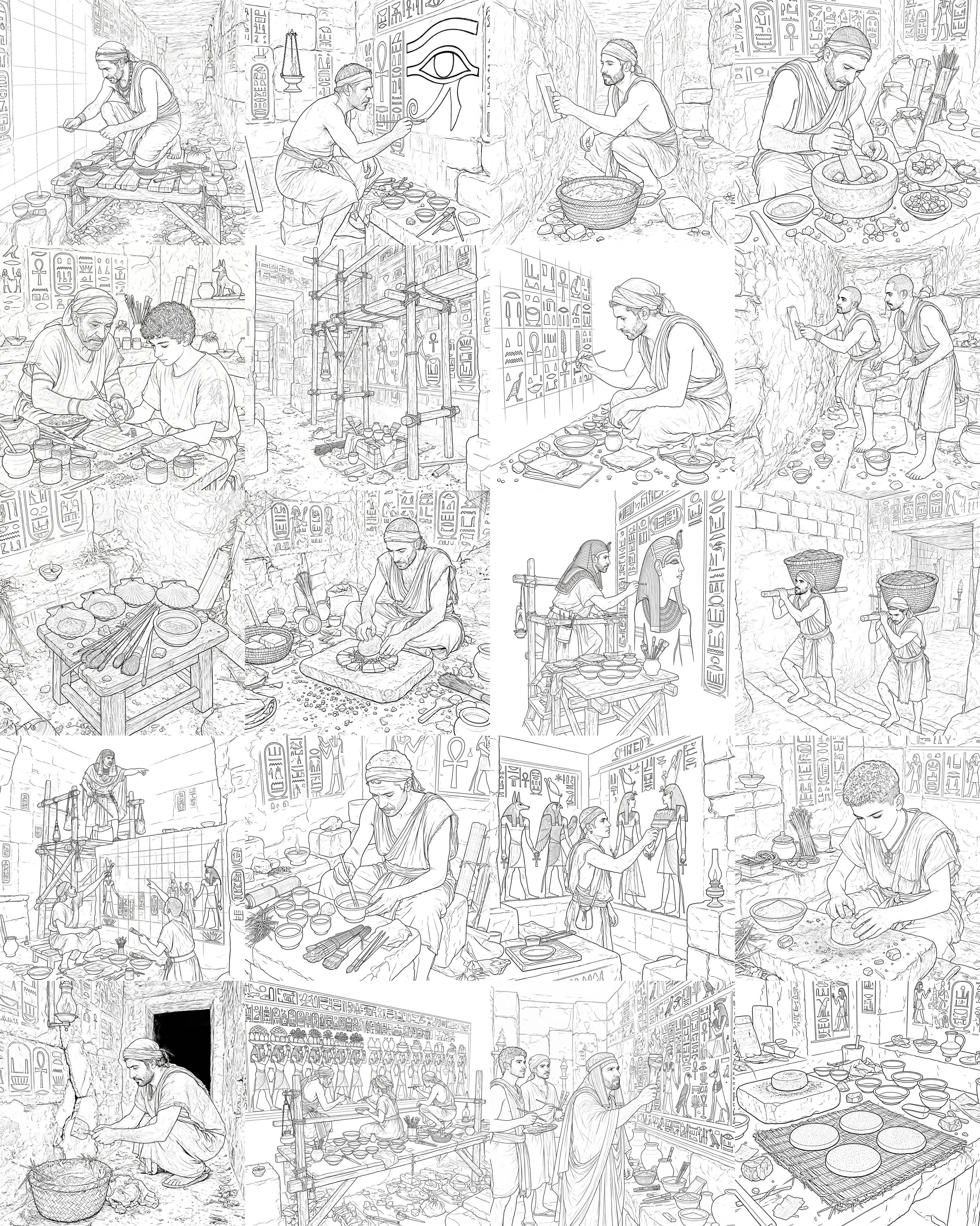 غلاف نسخة التلوين — رسامي المقابر